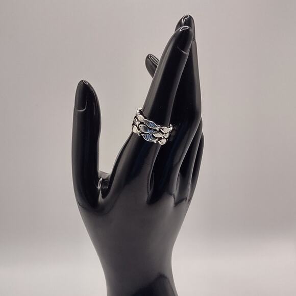 925 Sterling Silver Ring Jesus Fish School Christian Jewelry Birthday Gift New!!